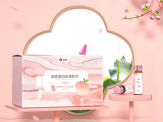 电商详情页 | 胶原蛋白肽口服液详情场景渲染