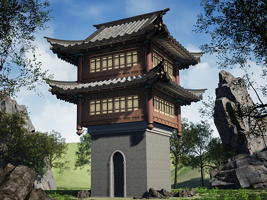 Houdini程序化古建—城门（个人主页-ZNjUyODEwNjQ=） - 场景 - 站酷设计师红糕原创素材 - 站酷ZCOOL