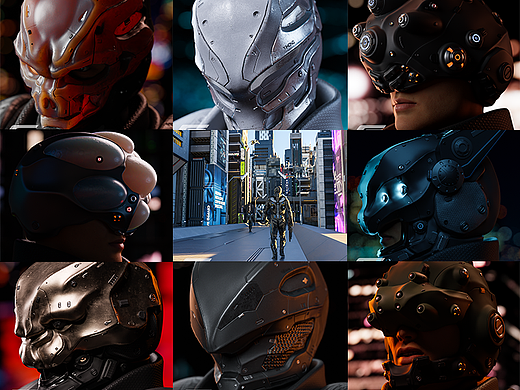 赛博纪元2074 - 3D写实科幻角色和场景探索