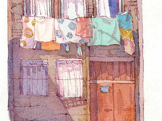 钢笔淡彩日常|老城区的回忆