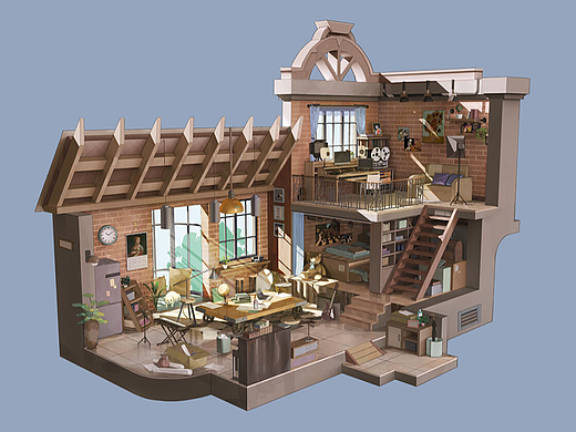 3dmax-场景小房间模型制作教程。3dmax建模基础教程