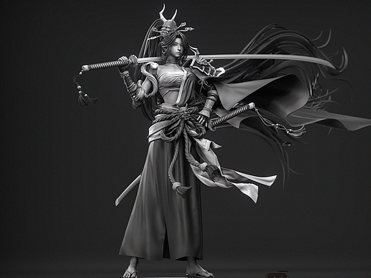 3D建模 次世代美型角色 女武士 ___杨同学作品