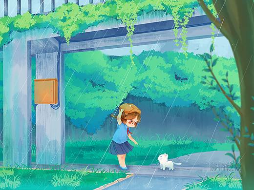 儿童插画场景（小雨系列）