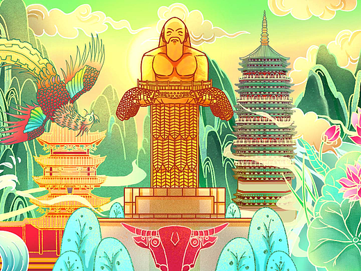 山西长治文创作品  巍巍太行  长治久安