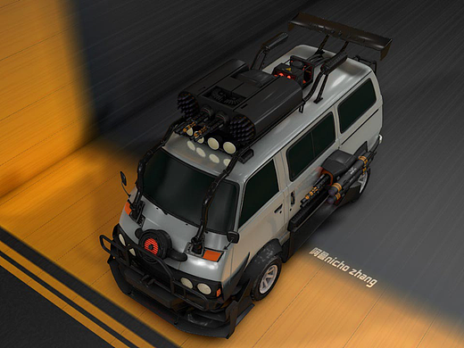 得利卡改装车1974Delica 改装火力武装版van旅行车