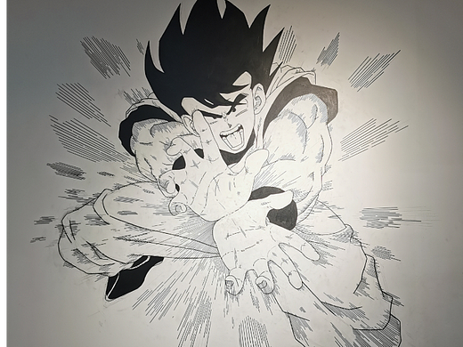 墙绘——龙珠 悟空  漫画风格