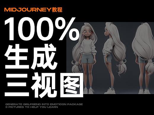 AIGC教程 𝗹 100%成功生成IP三视图的方法