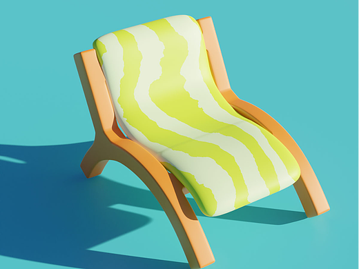 Blender春日创作打卡_day01沙滩椅