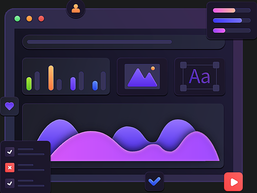 3D卡通深色后台系统0627