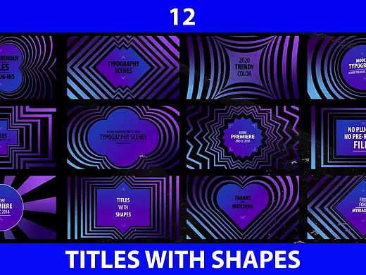 PR模板|专业优雅形状图案创意标题展示