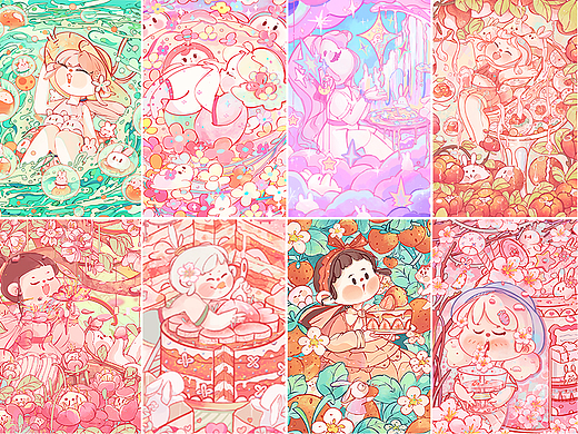 【糖果女孩·甜品世界】插画系列 2.0