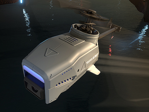 渲染--直升机电商详情图