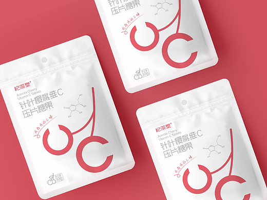 针叶樱桃维压片糖果包装设计