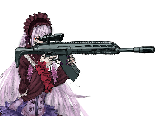 #创作加油站# 人偶妹打狙（个人主页-ZNjE4MTQwMzY=） - 艺术插画 - 站酷设计师魔法少女爱原创素材 - 站酷ZCOOL