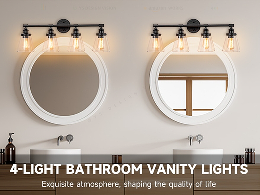 亚马逊镜前灯高级A+设计/主副图设计