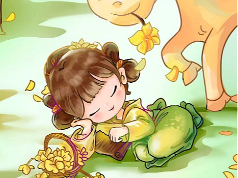 青绿和白马的春夏秋冬