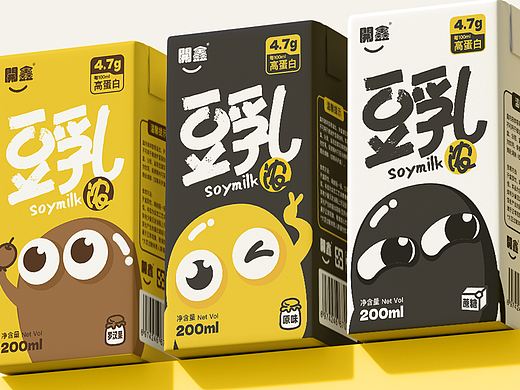 開鑫浓豆乳包装设计 / 豆豆的成长
