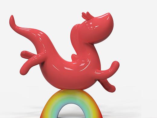 龙年雕塑-彩虹之舞