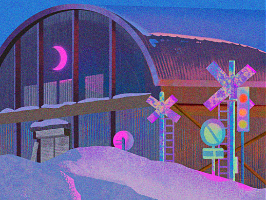 雪夜（个人主页-ZNjA2MTA0OTY=） - 商业插画 - 站酷设计师阿月姑娘啊原创素材 - 站酷ZCOOL