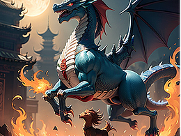 神獸犼大戰(zhàn)惡龍