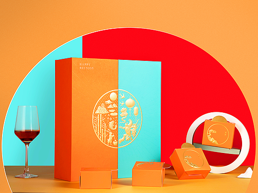 红酒礼盒中秋礼盒红酒包装拍摄
