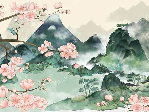 山水桃花