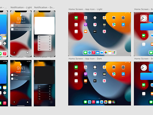 IOS15设计规范页面组件iphone ipad sketch XD 源文件免费下载