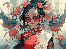 氣質國風插畫 |  酷酷女孩