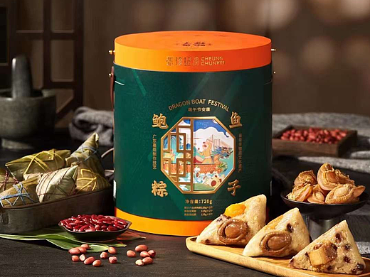 端午礼盒设计丨张珍记·那么大~鲍鱼粽子礼盒