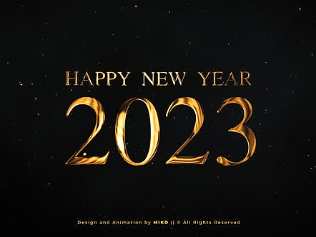 AE模板|高级新年倒计时金色粒子烟花春节新春辉煌片头