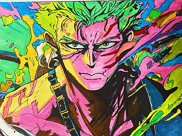 马克笔手绘——《索隆》（个人主页-ZNjU5ODQxODg=） - 创作习作 - 站酷设计师孙77原创素材 - 站酷ZCOOL