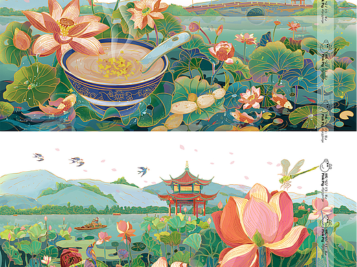 杭州国风系列插画