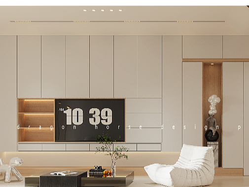 原木风格——白龙马效果图