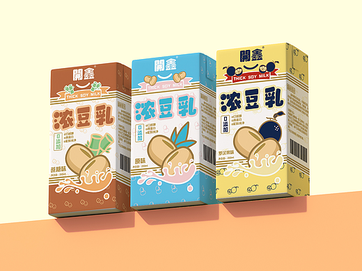 開鑫浓豆乳包装设计 | 喝了就活力满满的浓豆乳