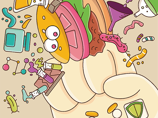 食品问题《零容忍》·插画系列海报设计