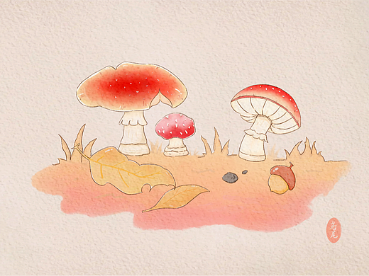 蘑菇（个人主页-ZNjA1OTY0MTI=） - 创作习作 - 站酷设计师花鸢尾原创素材 - 站酷ZCOOL