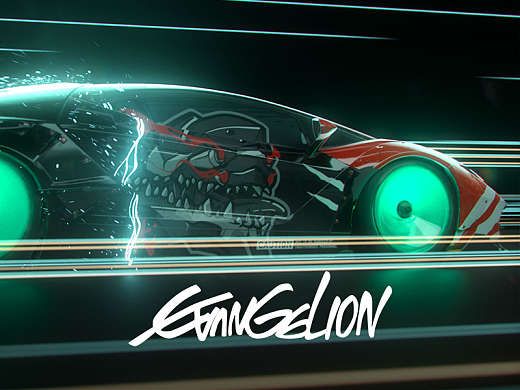 纯音浪，EVA 2号机宽体版改装Lamborghini CG动画