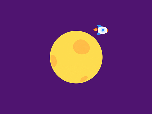 【AE教程】飞船绕转星球加载动画