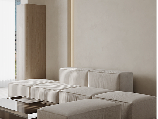 诧寂美学 平层客餐厅效果 X 混沌空间表现