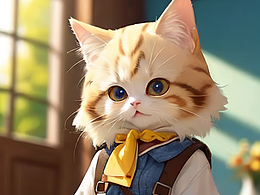 可爱的戴帽子的猫