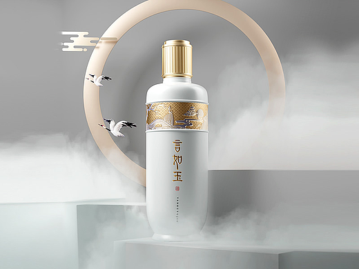 和谐设计｜ 言如玉酒包装设计 ｜雨过云破天青色