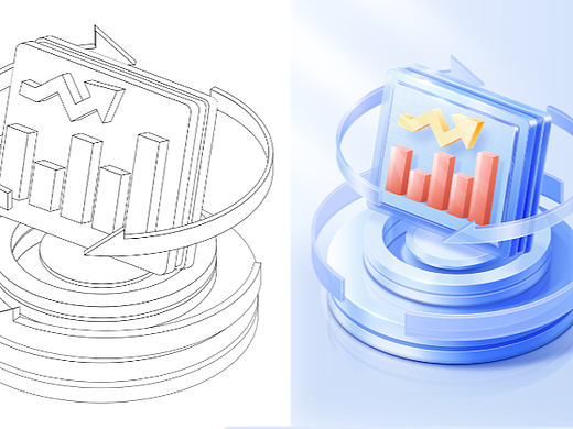 sketch绘制财经金融基金理财元素图片SD用线稿快速出图