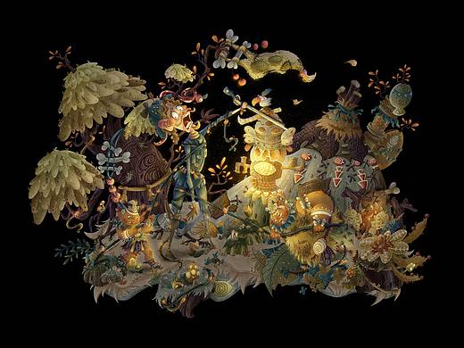 三眼雨林（個人主頁-ZNjYwMjAyMDQ=） - 兒童插畫 - 站酷設(shè)計師二瓶漫天原創(chuàng)素材 - 站酷ZCOOL