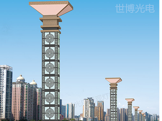 世博 大型LED广场灯柱高杆灯广场公园景区景观灯柱厂家