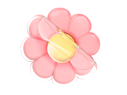 彎曲的春季植物花卉元素