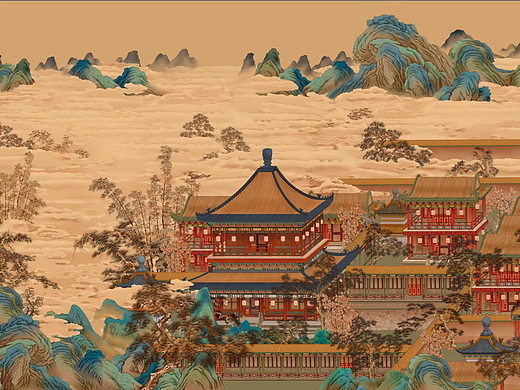国风墙纸插画