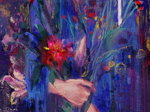 厚涂-浪漫的邂逅（個(gè)人主頁(yè)-ZNjI4ODk1MzY=） - 創(chuàng)作習(xí)作 - 站酷設(shè)計(jì)師阿霞_AXIA原創(chuàng)素材 - 站酷ZCOOL