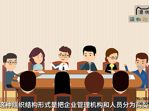 山东漫咖传媒有限公司 学校微课动画制作：直线职能制