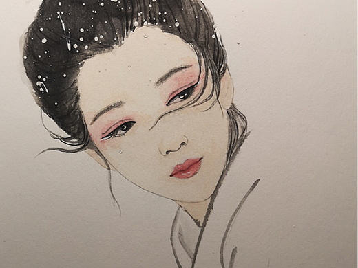 古风水彩人物