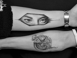 21年12月纹身作品 长沙子沐刺青水墨黑灰写实各画风